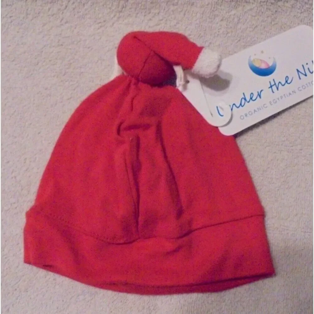 UnderTheNile 100% Certified Organic Cotton Size 0-6m‎ Baby Hat Gift Unisex Santa
